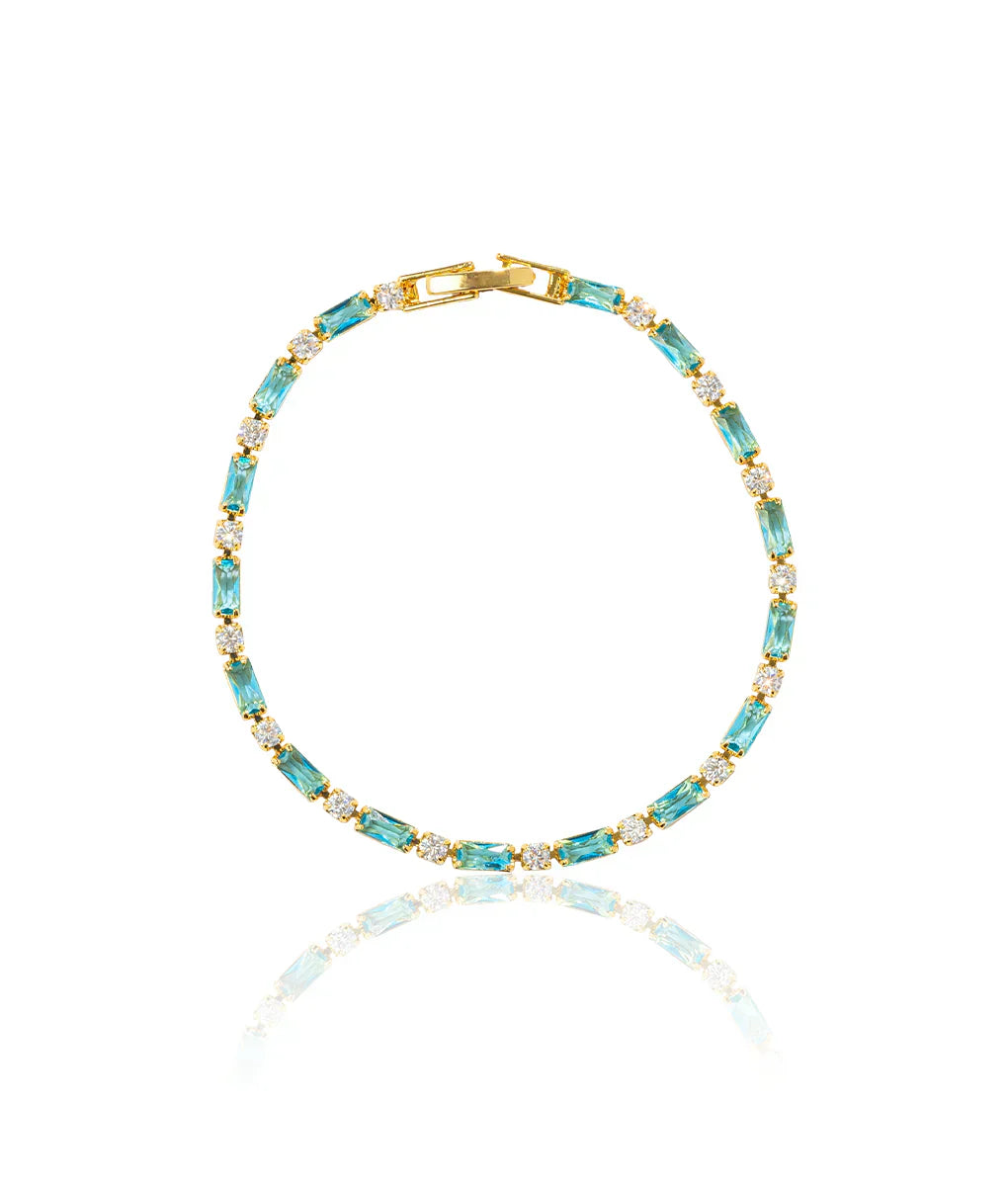 Natürlich Türkiz Stein Armband | Gold