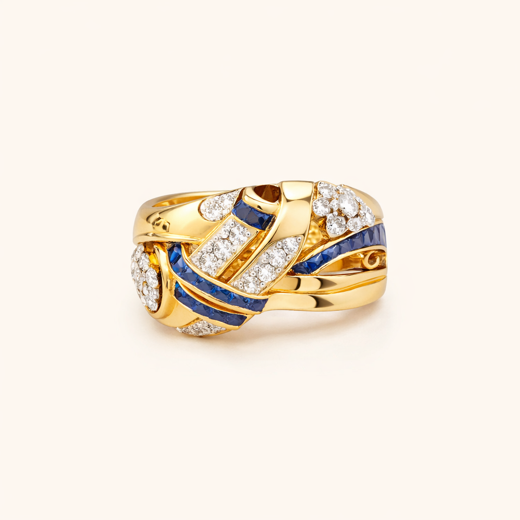 Gold Vintage Zirkonia-Ring
