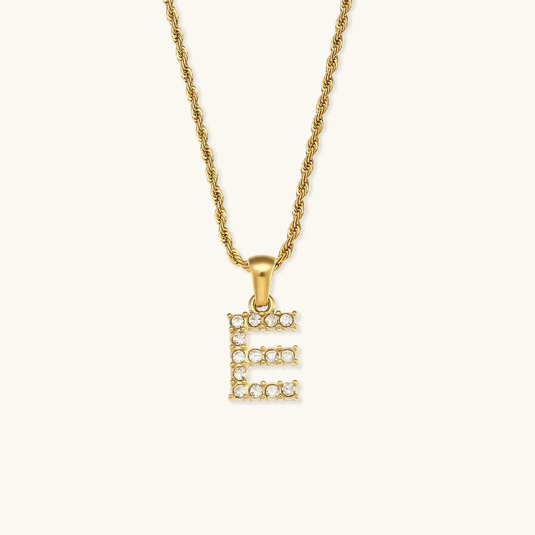 Maeve Buchstabeninitiale Diamant-Halskette