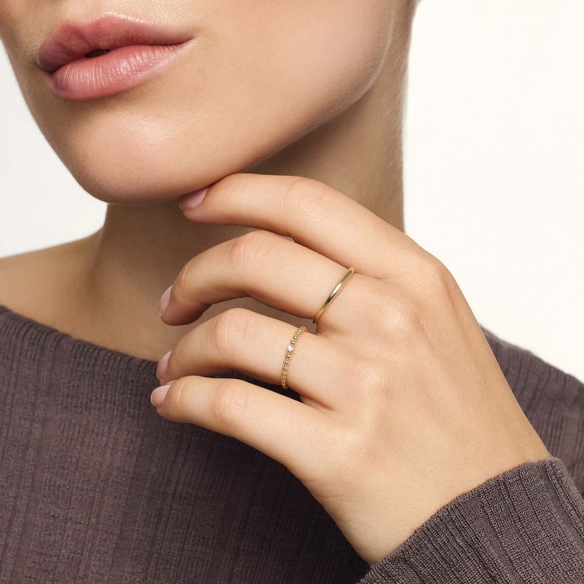 Schmal Kuppel Ring | Gold