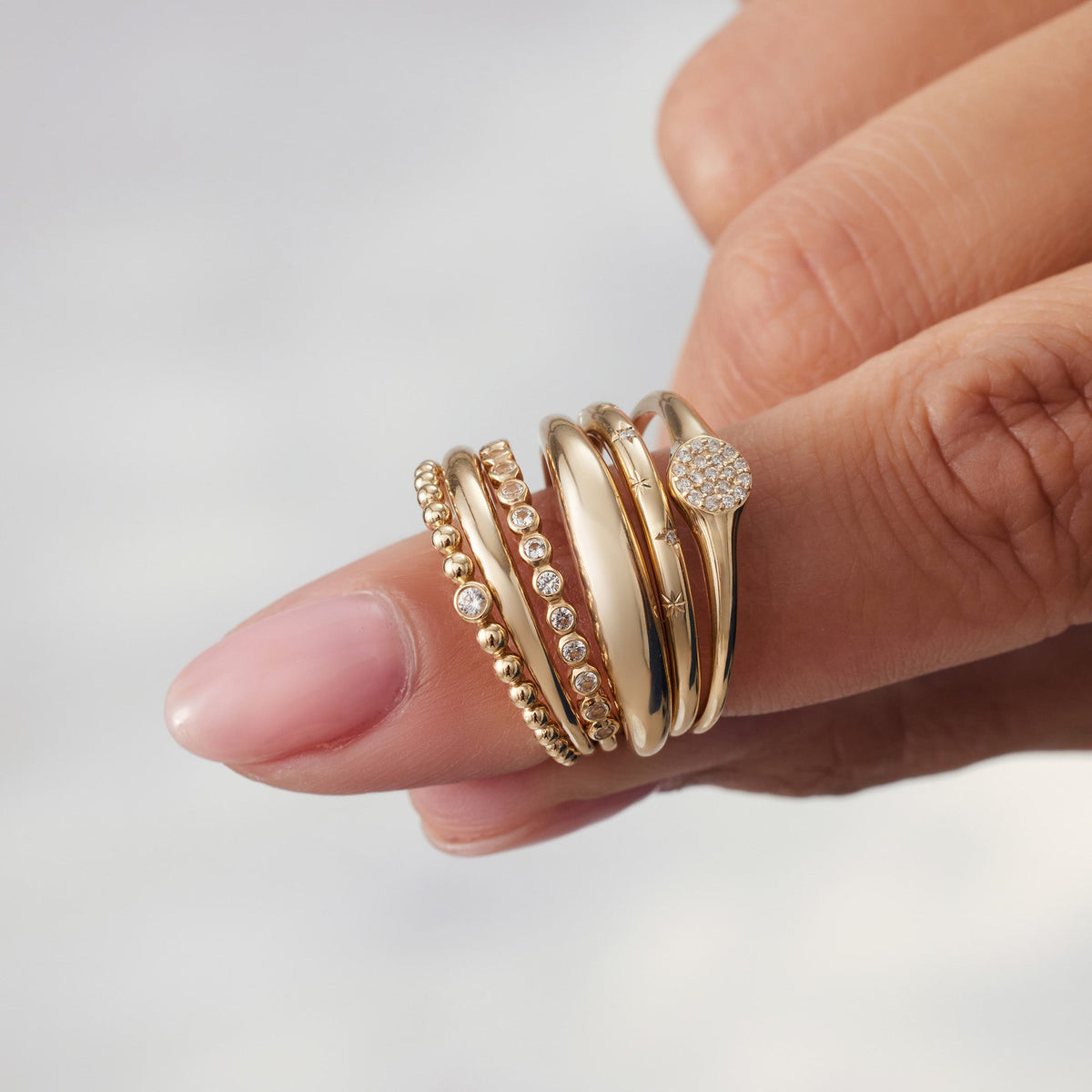 Schmal Kuppel Ring | Gold