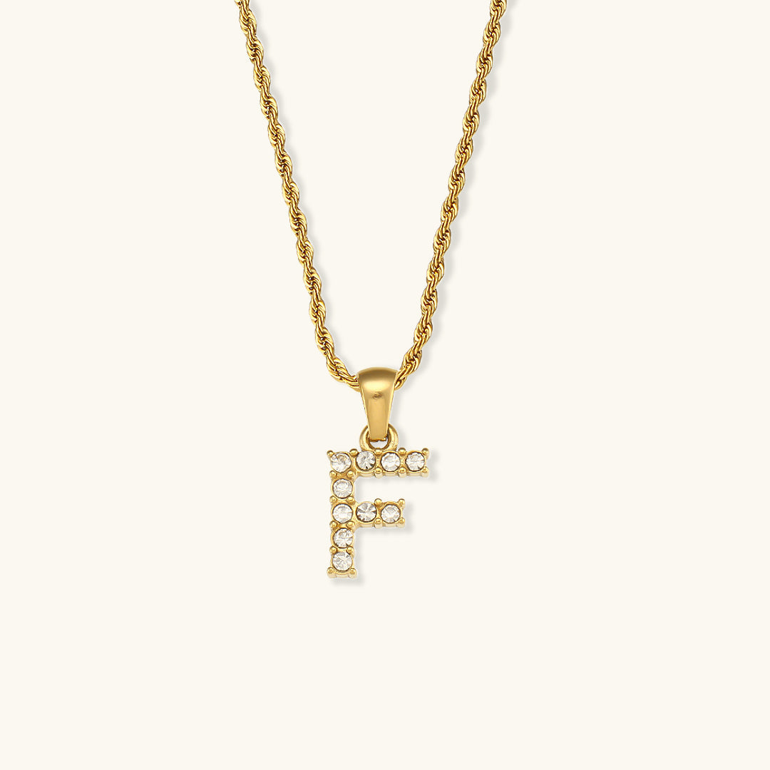 Maeve Buchstabeninitiale Diamant-Halskette