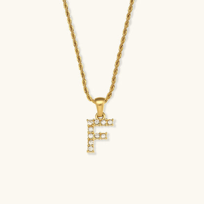 Maeve Buchstabeninitiale Diamant-Halskette
