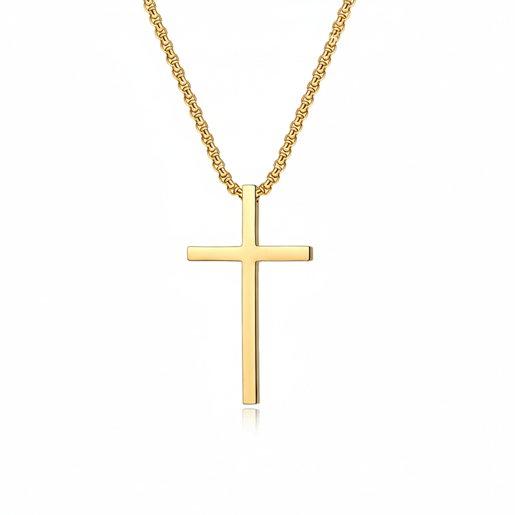 Zargen Kreuz-Halskette | Gold