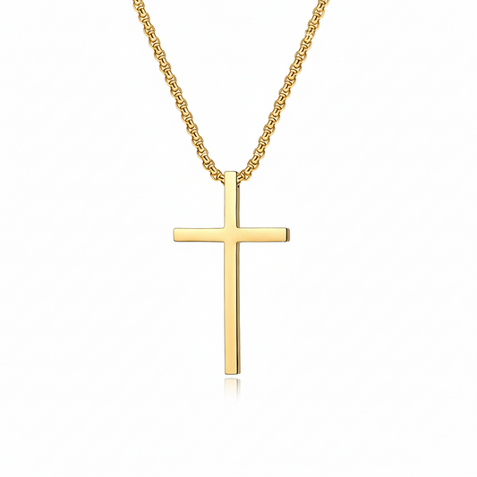 Zargen Kreuz-Halskette | Gold