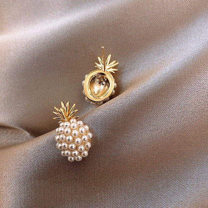 Gold Cluster Perlen-Ohrstecker