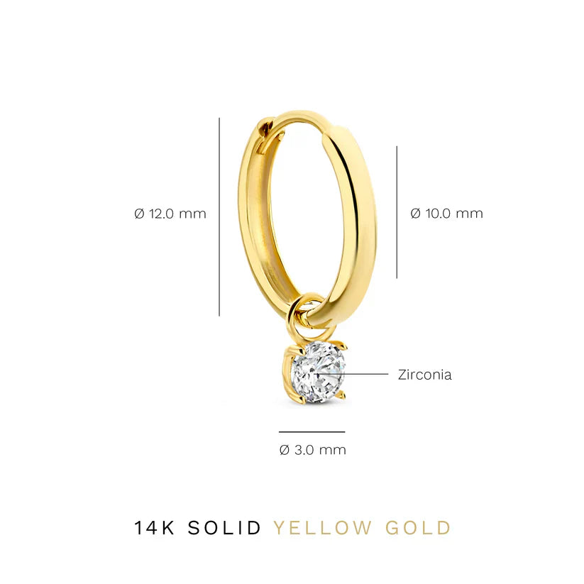 Larmes de Lune Stein Ohrring-Set | Gold