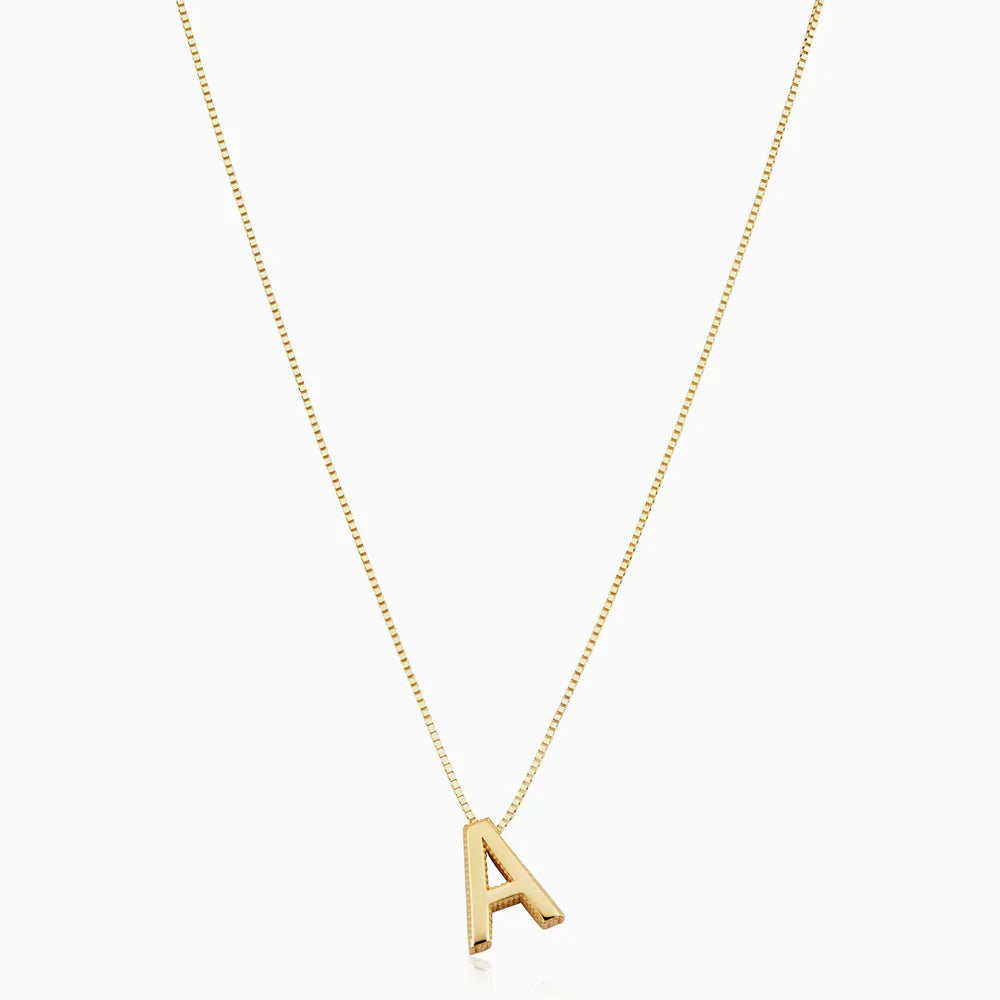 Liebe Buchstabeninitiale Halskette | Gold
