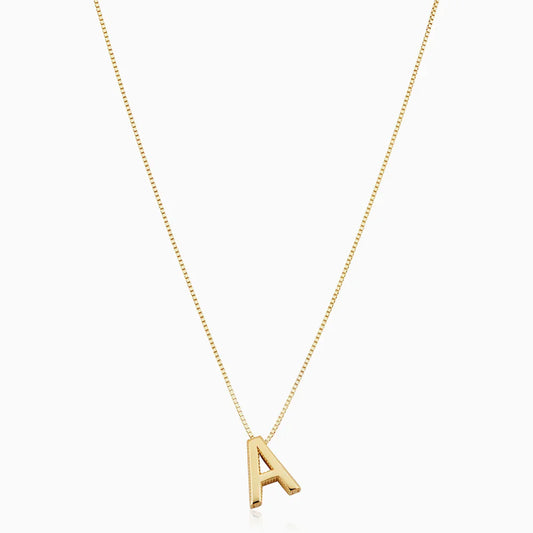 Liebe Buchstabeninitiale Halskette | Gold