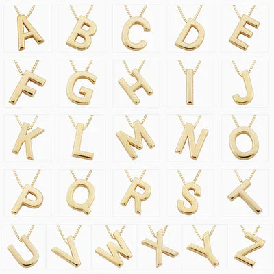 Liebe Buchstabeninitiale Halskette | Gold