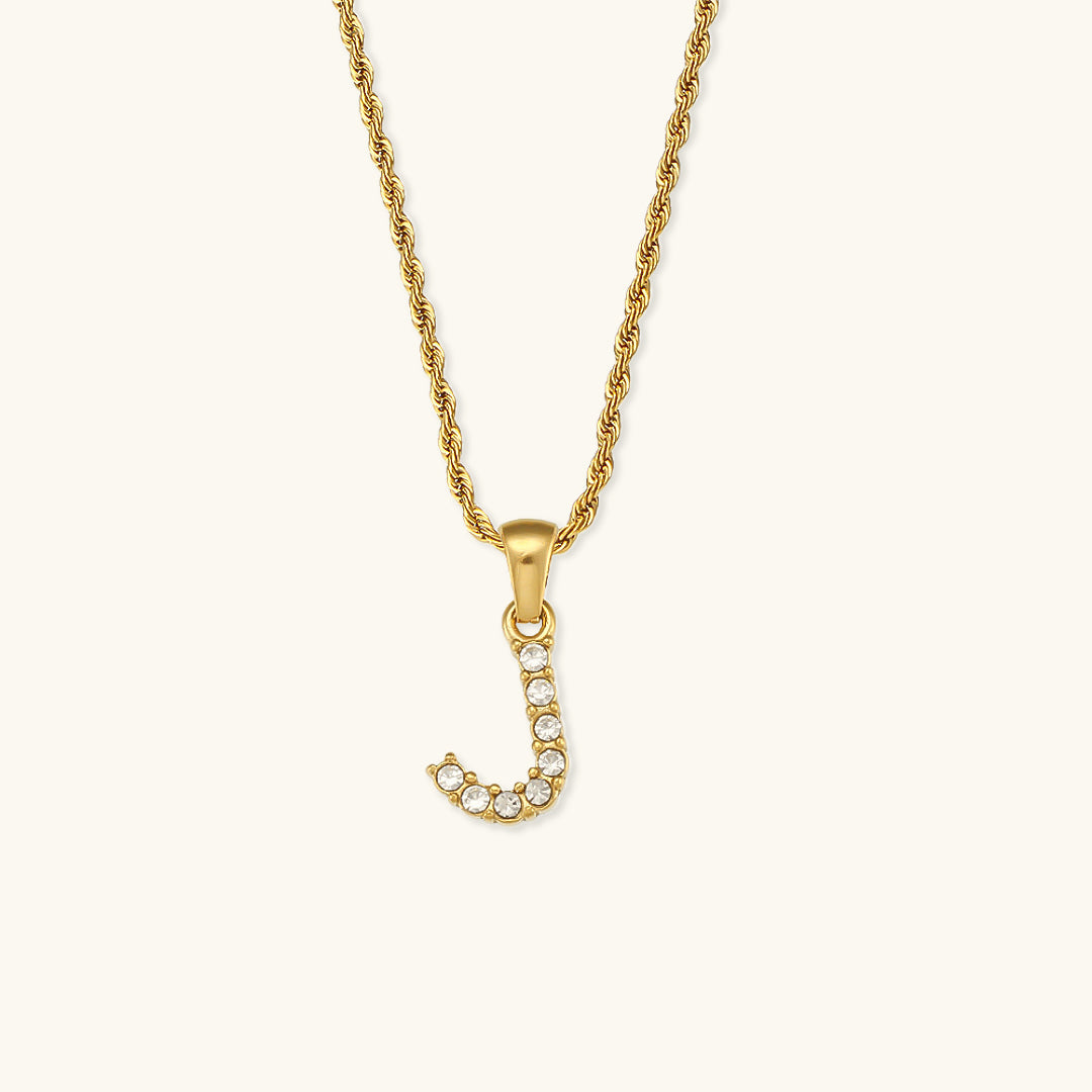 Maeve Buchstabeninitiale Diamant-Halskette