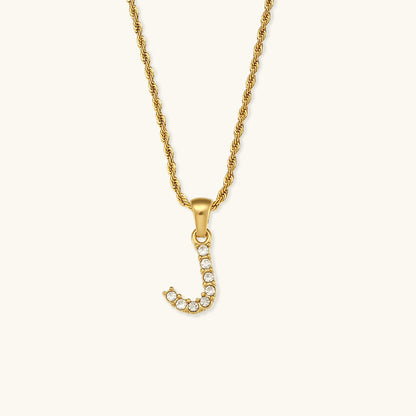 Maeve Buchstabeninitiale Diamant-Halskette