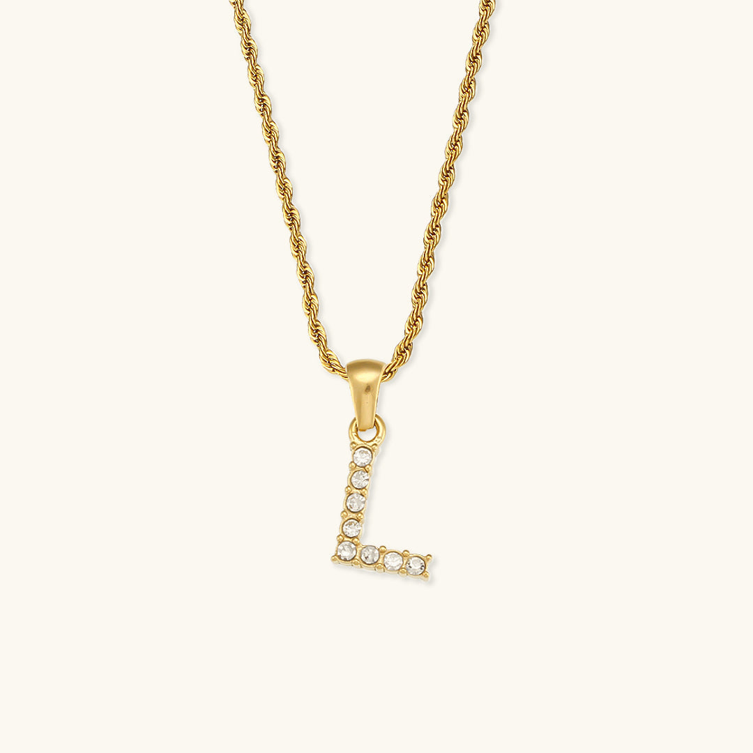 Maeve Buchstabeninitiale Diamant-Halskette