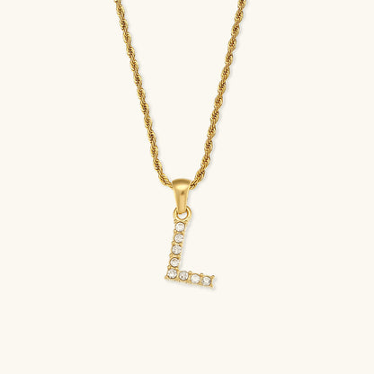Maeve Buchstabeninitiale Diamant-Halskette