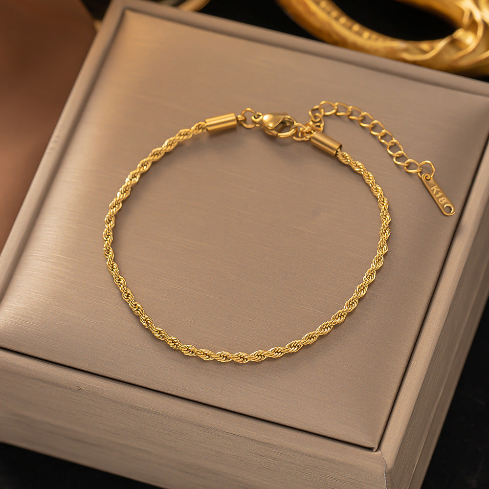 Gedreht Kette Armband | Gold