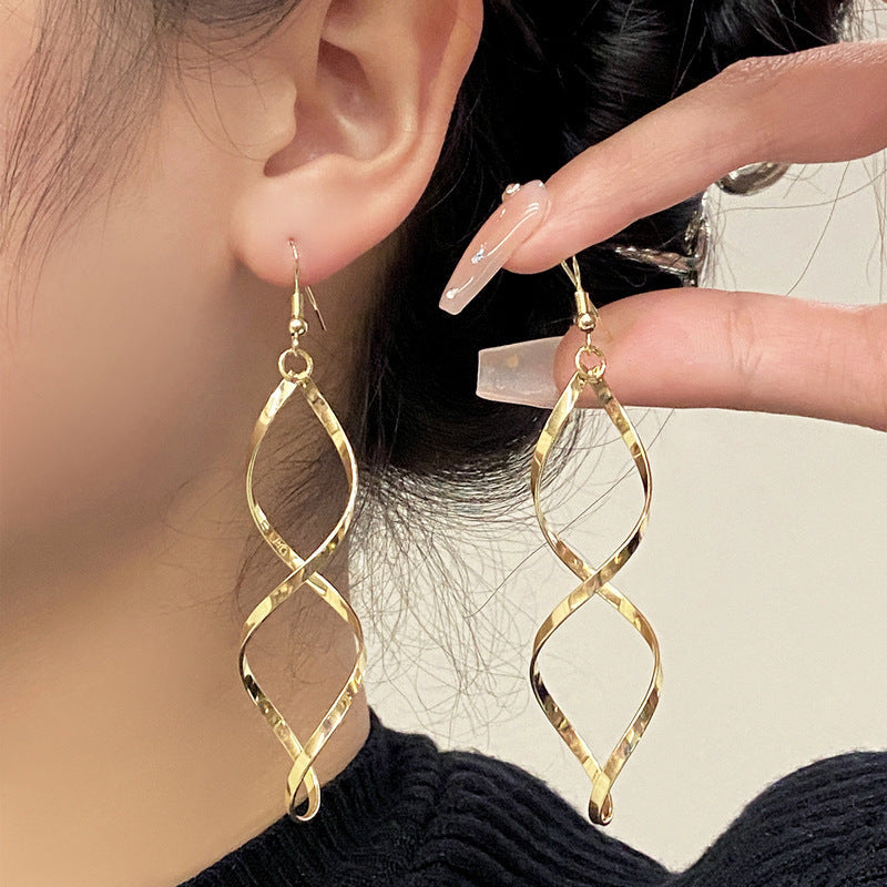 Spirale Hängeohrringe | Gold