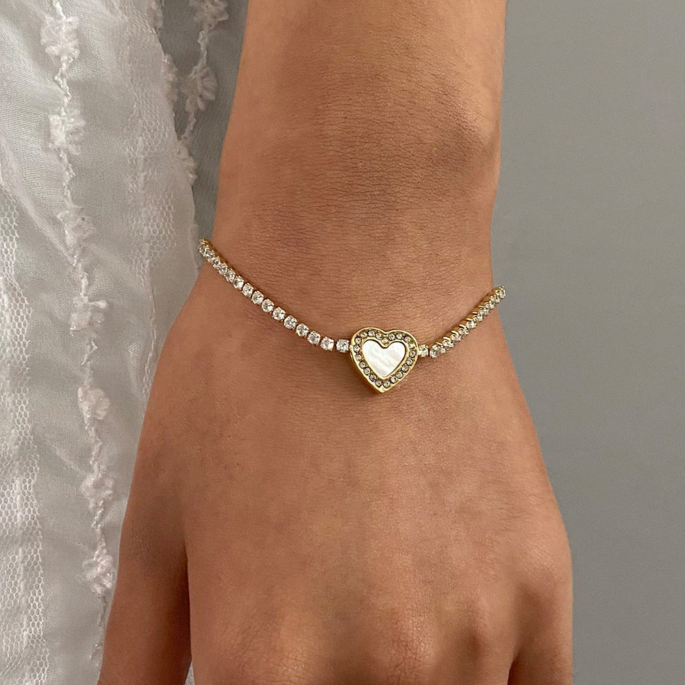 Cameron Diamant Herz Tennisarmband