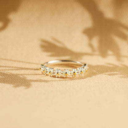 Silber Blumen-Ring