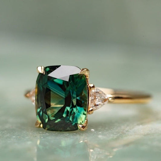Gold Smaragd Solitär Ring