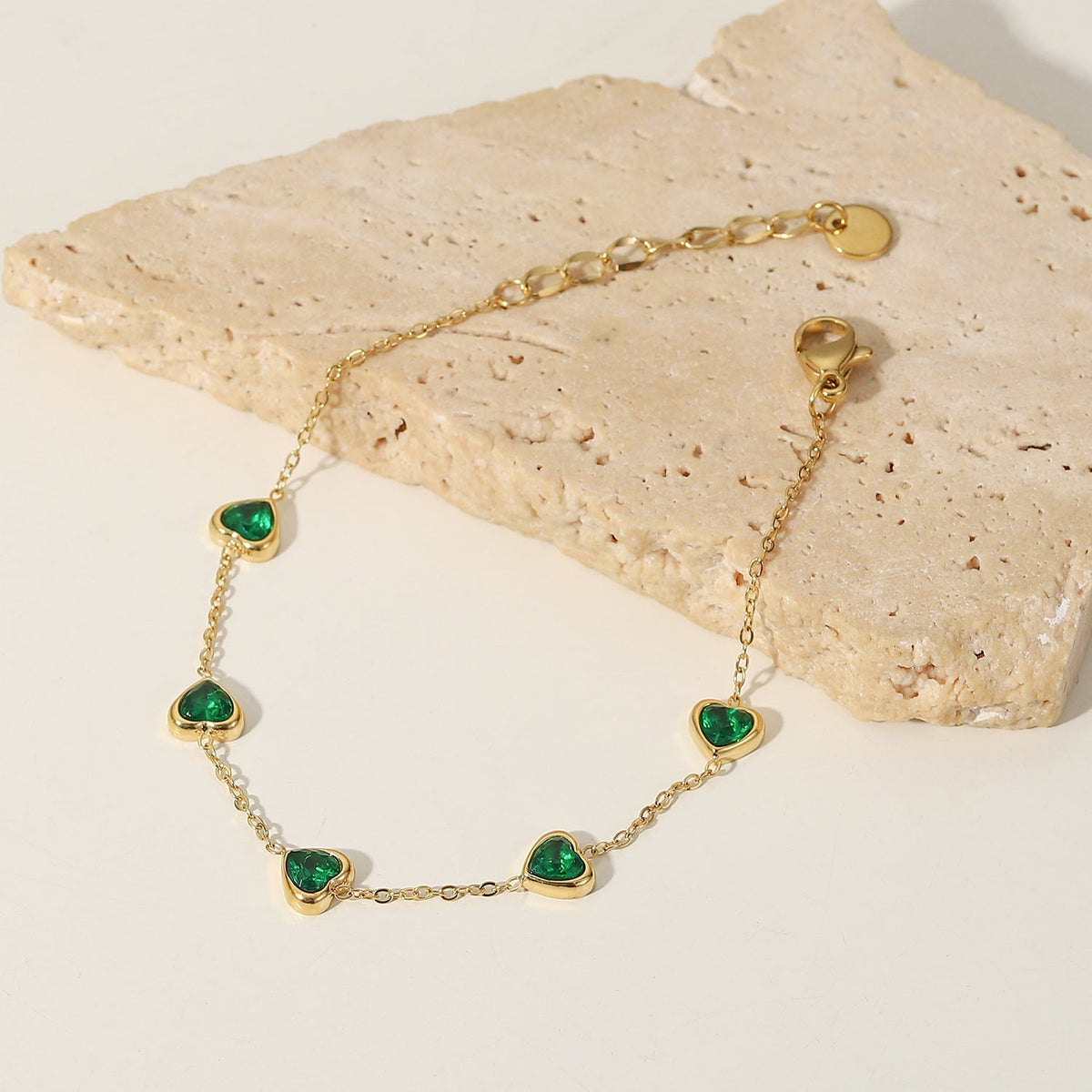Francia Grün Herz-Armband