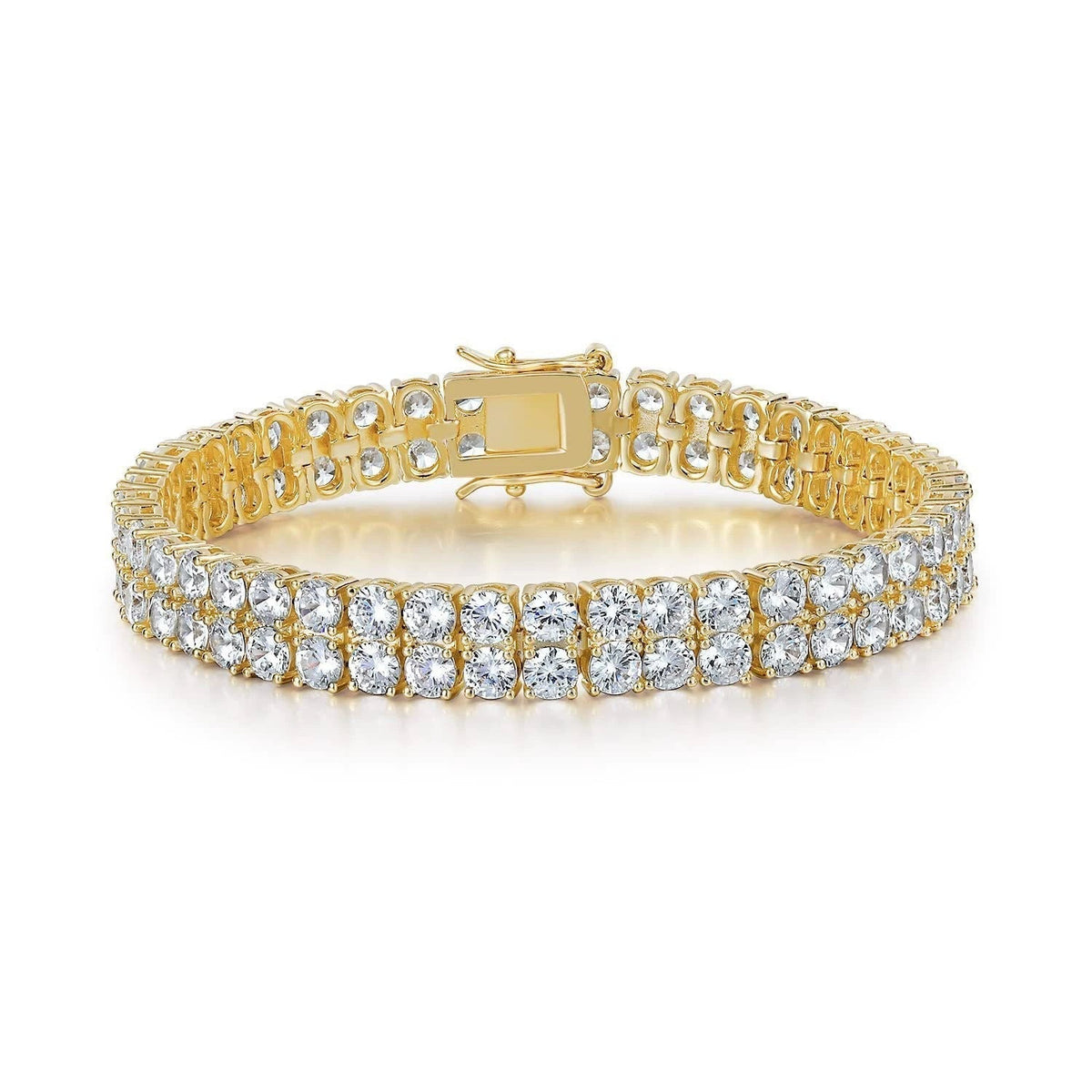 Doppelreihig Tennisarmband | Gold