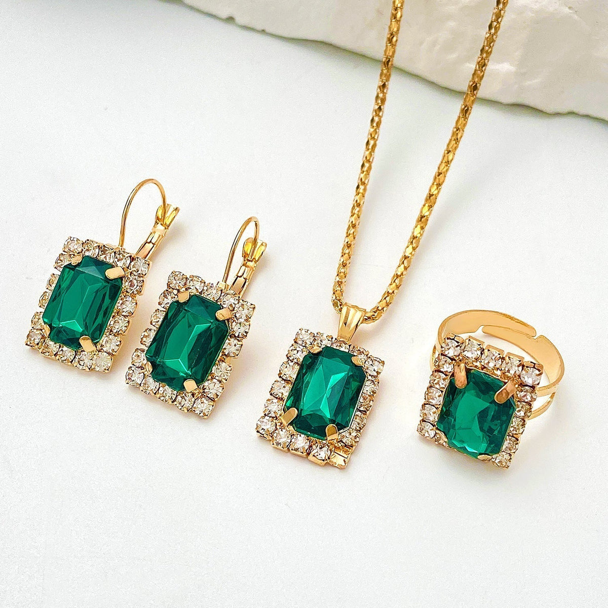 Sylvara Greenveil Schmuckset | Weißgold