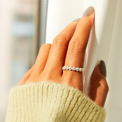 Silber Blumen-Ring
