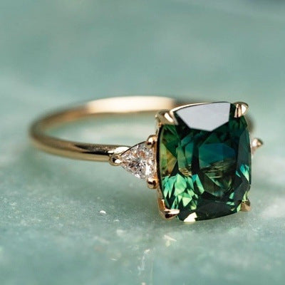 Gold Smaragd Solitär Ring