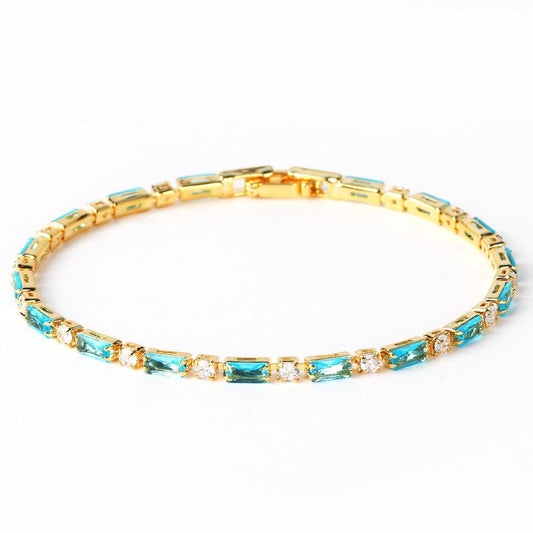 Natürlich Türkiz Stein Armband | Gold