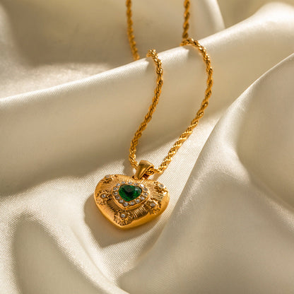 Caelus Gold Herz-Halskette