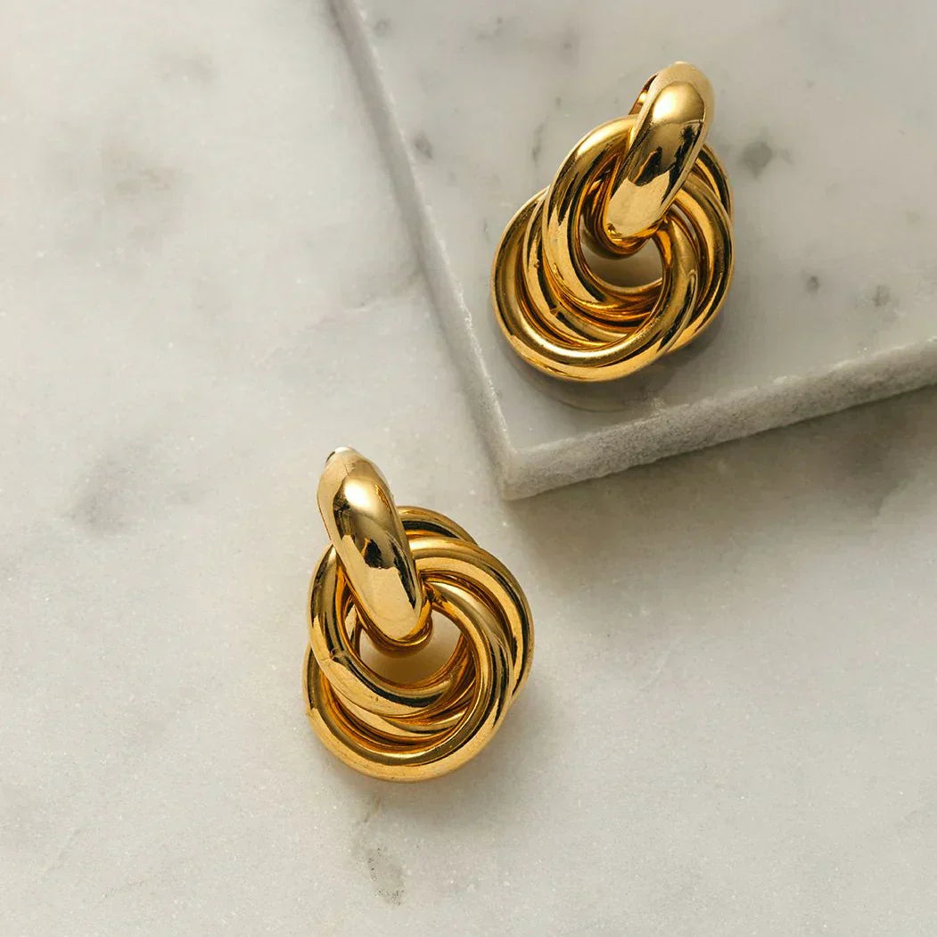 Statement Verschlungen Ohrringe | Gold