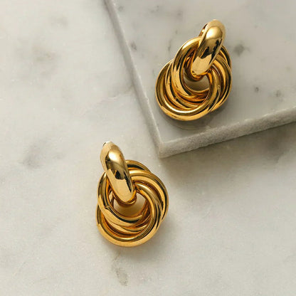 Statement Verschlungen Ohrringe | Gold
