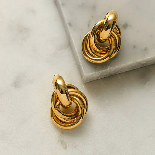 Statement Verschlungen Ohrringe | Gold