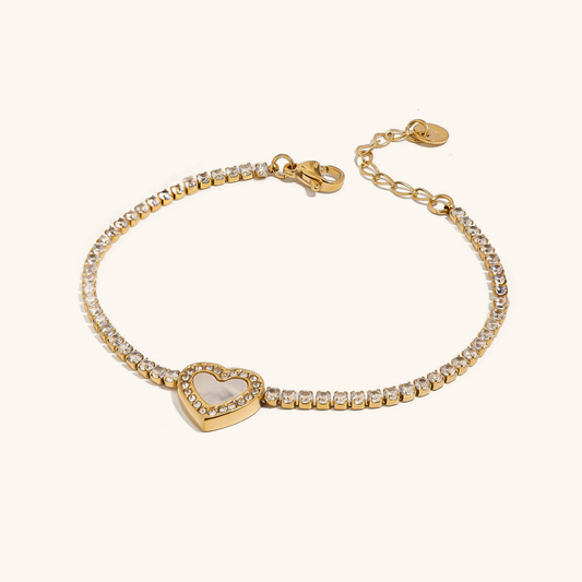 Cameron Diamant Herz Tennisarmband