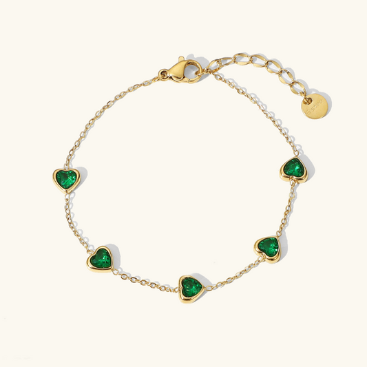Francia Grün Herz-Armband