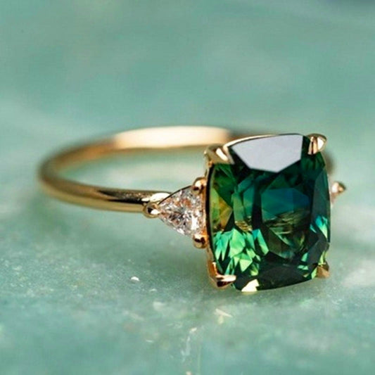 Gold Kissen Solitär Ring