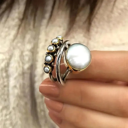 Perlen-Stapel Ring-Set