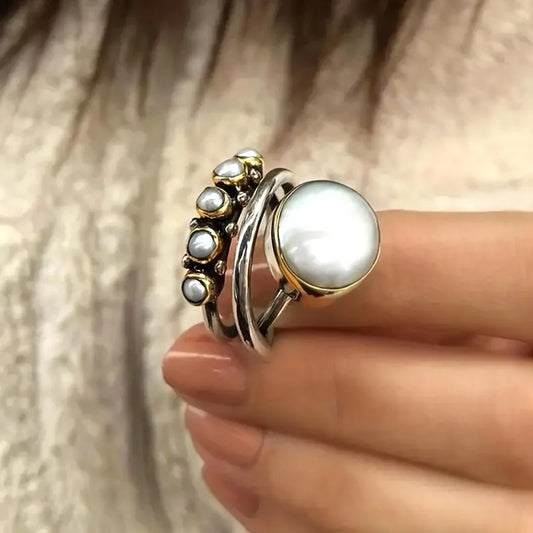 Perlen-Stapel Ring-Set