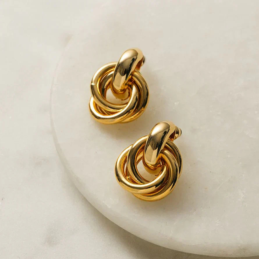 Statement Verschlungen Ohrringe | Gold