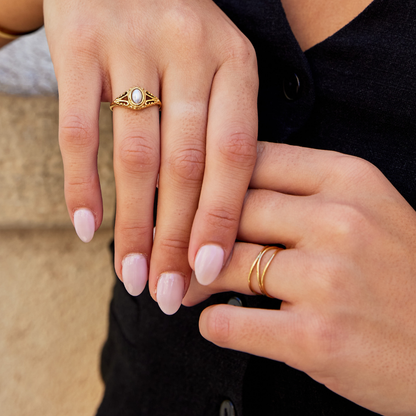 Gold Minimalist Wickel Ring