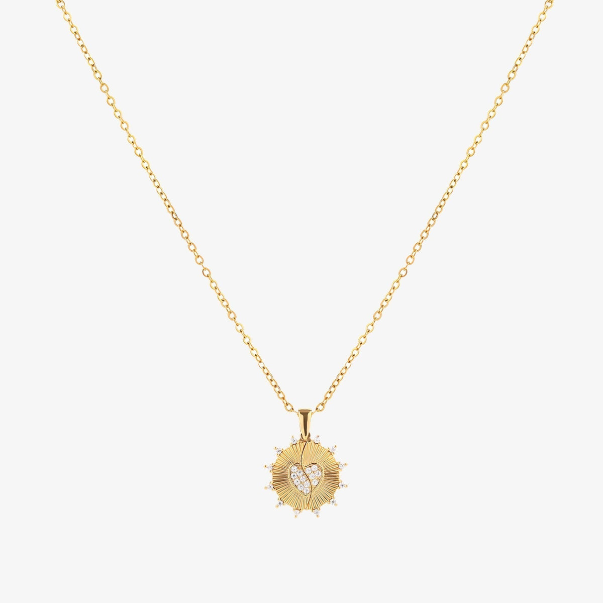Sonnenstrahl Liebe Halskette | Gold
