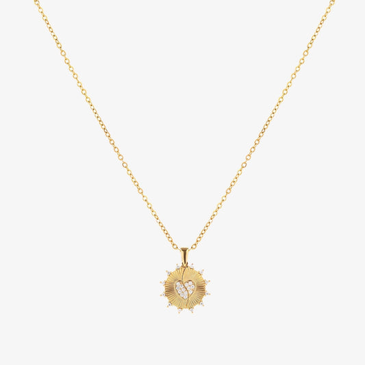 Sonnenstrahl Liebe Halskette | Gold