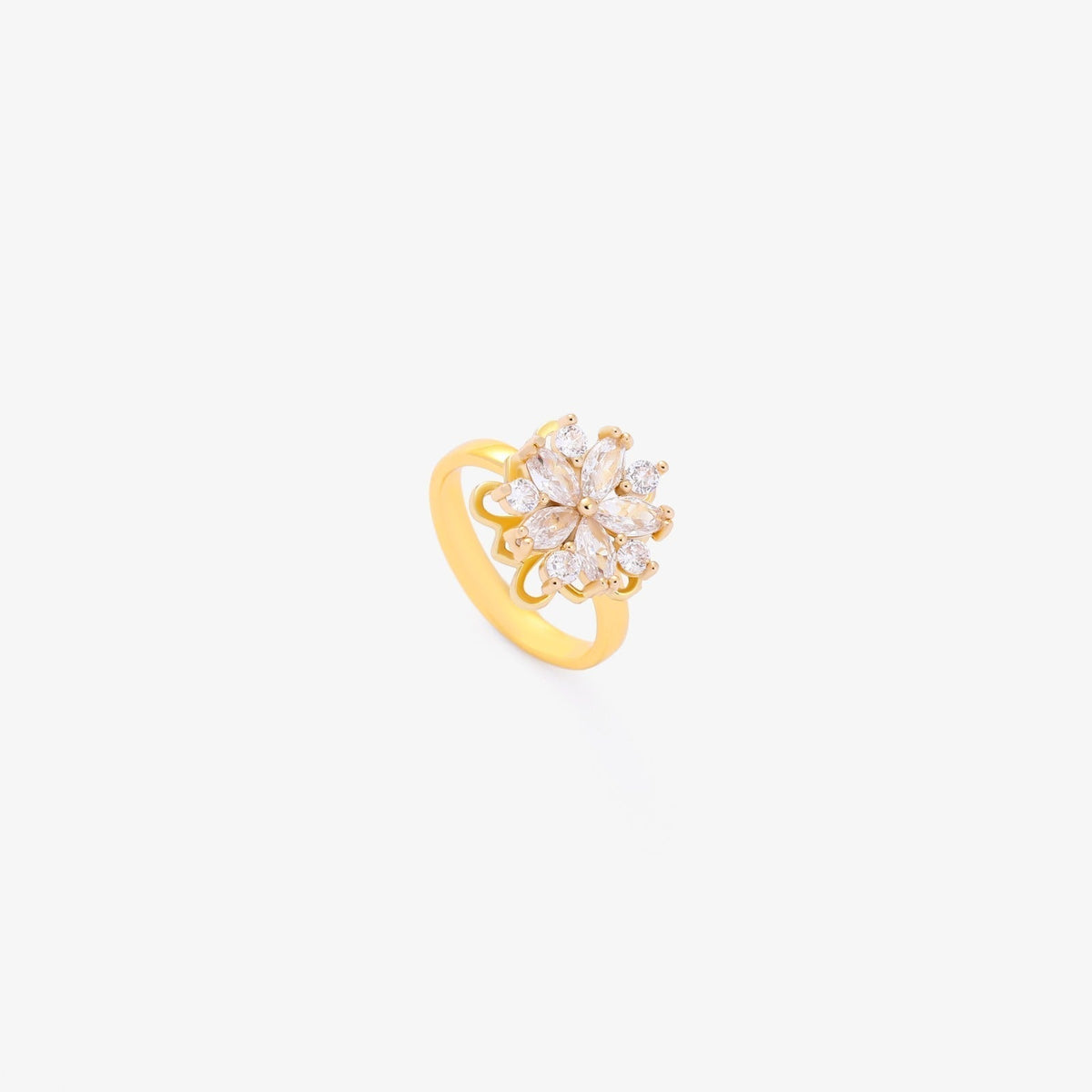 Flora Akzent Drehring | Gold