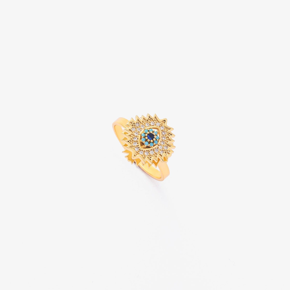 Saphir Sonnenstrahl Drehring | Gold
