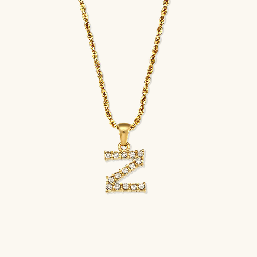 Maeve Buchstabeninitiale Diamant-Halskette
