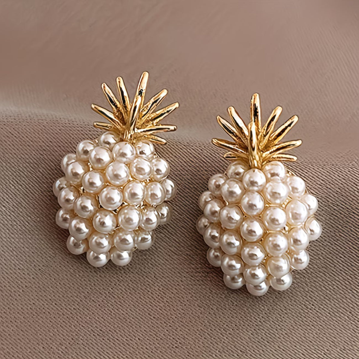 Perlen-Ananas Ohrringe