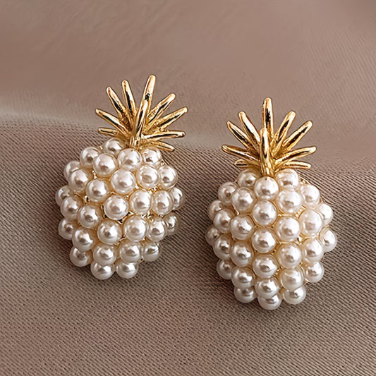 Perlen-Ananas Ohrringe