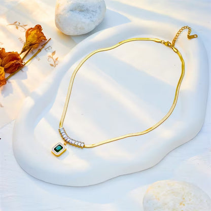Regalia Prism Smaragd-Halskette | Gold
