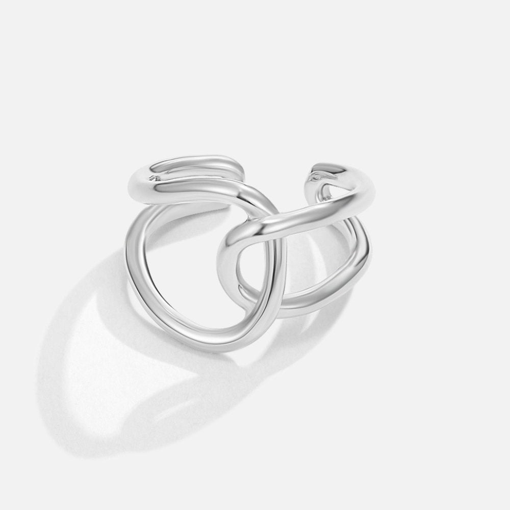 Silber Verschlungen Offen Ring