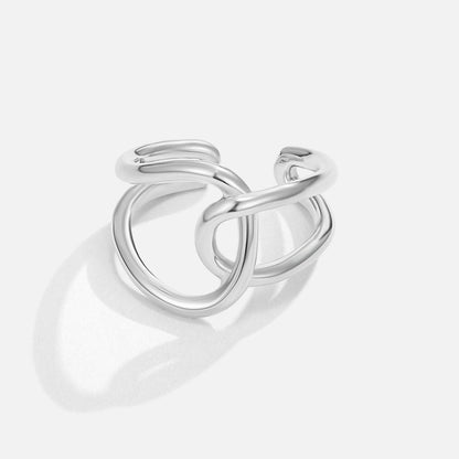 Silber Verschlungen Offen Ring